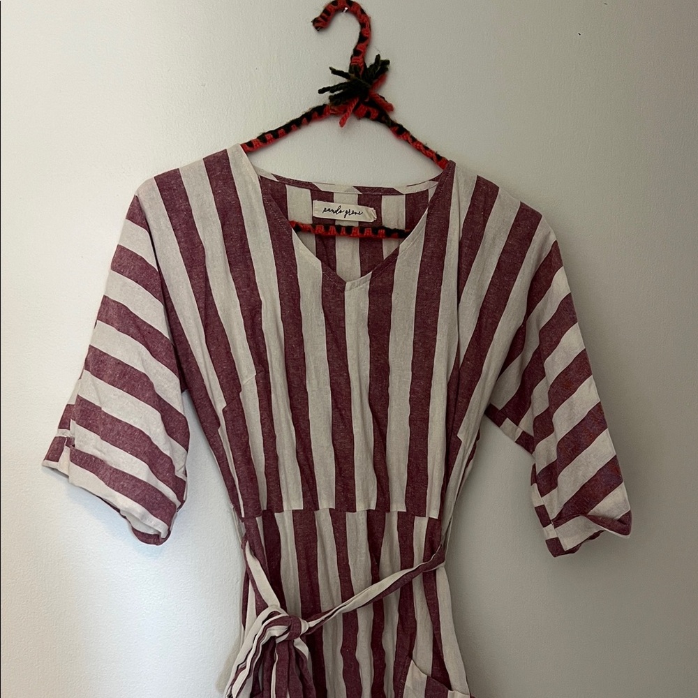 Roolee Striped Midi Dress